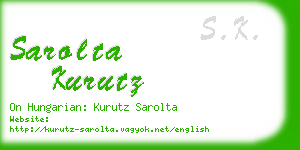 sarolta kurutz business card